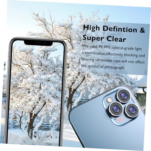 Hemoton 3sets Anti-scratch Rear Lens Covers with Easy Installation for Pro High Transparency Camera Lens Protector with Night Circle for Maximum Protection