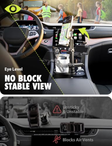 Bracketron Cup Holder Phone Mount for Car, TripGrip Truck Phone Holder