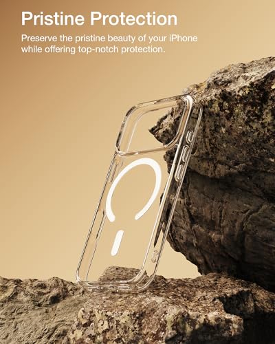 Crystal Fit Magnetic Clear Case for iPhone 17 Pro, Compatible with MagSafe, Anti Yellowing, Slim Protective Cover - size: iPhone 17 Pro