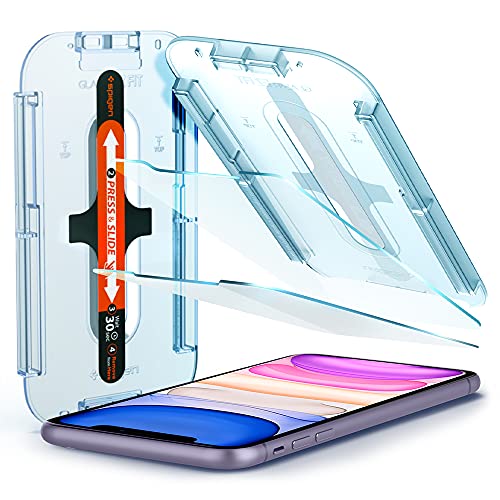 Spigen Tempered Glass Screen Protector [GlasTR EZ FIT] designed for iPhone 11 / iPhone XR [6.1 inch] [Case Friendly] - 2 Pack - size: iPhone 11 / iPhone XR