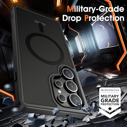 Oterkin Magnetic Samsung Galaxy S26 Ultra Case, Black | Matte, Compatible with MagSafe, Frosted Translucent, Shockproof Anti-Scratch Slim Fit, Military Grade Protection - color: S26 Ultra-Black, size: Galaxy S26 Ultra Case 6.9''