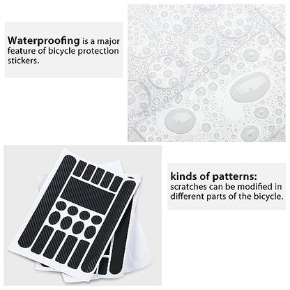 Outus 3 Pieces Bicycle Chainstay Protector - color: 1 Clear + 2 Black
