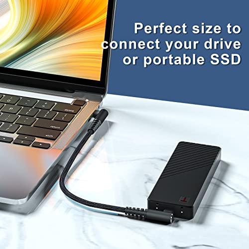 USB C to USB C Cable 100W 1ft 90 Degree Fast Charging Nylon Braided 3-Pack