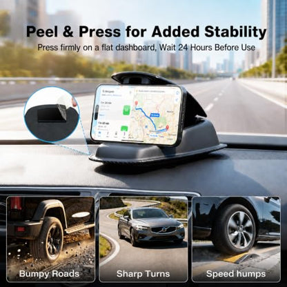 APPS2Car Weighted Beanbag GPS Holder for Car Dashboard, Spring-Loaded Clamp