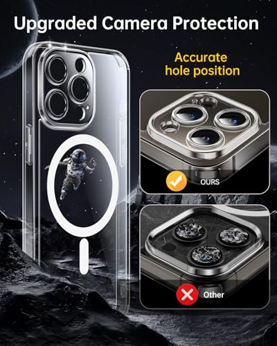Magnetic Clear Case Compatible with iPhone 15Pro Max 6.7‘’, Non-Yellowing Drop Protection Cover Cases - color: Clear, size: iPhone 15 Pro Max