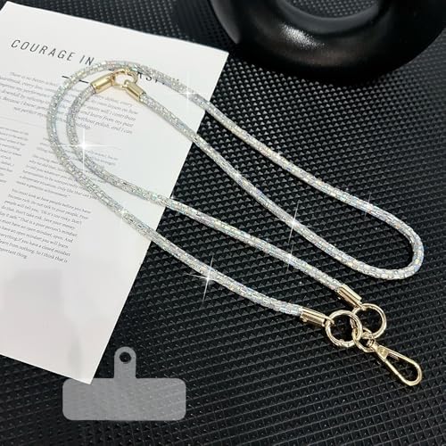 2Pcs Phone Crossbody Lanyard and Wrist Strap, Universal Cell Phone Lanyard Strap with 2Tether Tab - color: N