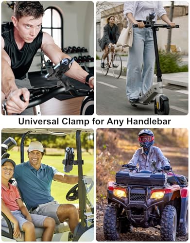 Boat Phone Clamp Mount, [Strap Double Protection] Marine Clip Holder
