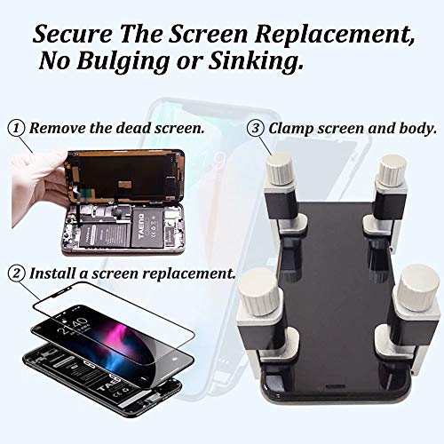 Phone Screen Repair Clamp with Protective Rubber Pad, 8 Pcs - color: 8pcs Metal Clamps-value Pack