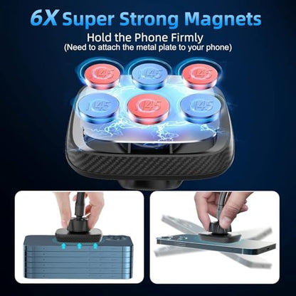 APPS2Car Magnetic Car Phone Holder Mount with Flexible Gooseneck Arm