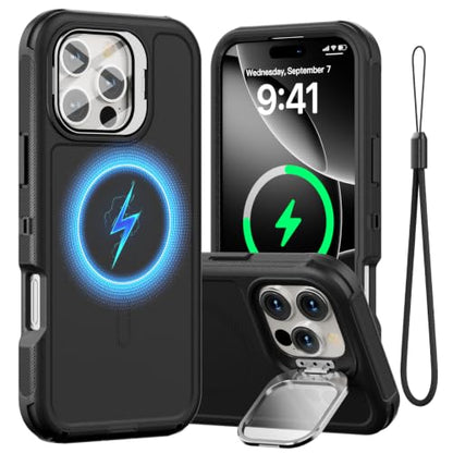 Follaroma for iPhone 16 Pro Case,Magnetic,Heavy Duty Case,6.3'', Black - color: Black, size: iPhone 16 Pro 6.3''