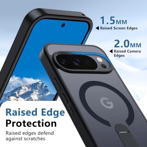 for Pixel-10 Case/Pixel-10-Pro Case, Durable Metal Stand, Black - color: Black, size: Pixel 10/10 Pro 6.3"