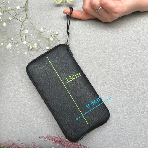 OneJoy Neoprene Phone Pouch, Lightweight Protective Cellphone Sleeve with Large Zipper Opening, Inner Pocket, Thermal Insulated, Durable Cell Phone Carrier for iPhone & Smartphones [ Black ] - color: Black