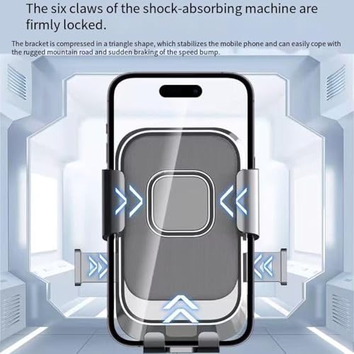 Aluminum Alloy Motorcycle Phone Mount with Vibration Dampener & High-Speed Secure Lock, Anti-Theft Handlebar Cellphone Holder for Motorcycle Bike Bicycle Scooter ATV, for 4.7-7.2'' Smartphone
