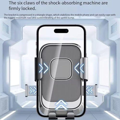 Aluminum Alloy Motorcycle Phone Mount with Vibration Dampener & High-Speed Secure Lock, Anti-Theft Handlebar Cellphone Holder for Motorcycle Bike Bicycle Scooter ATV, for 4.7-7.2'' Smartphone