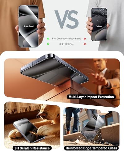 SMARTDEVIL 3 Pack Tempered Glass for Google Pixel 10Pro XL Screen Protector | Military-Grade Shatterproof Protection, Fingerprint Unlock Compatible, Fast & Easy Installation, Case Friendly Design - size: Pixel 10 Pro XL