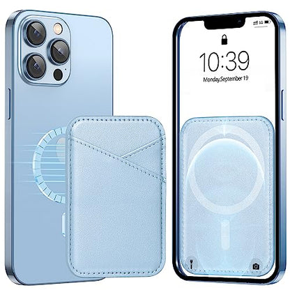 Miroddi for MagSafe Wallet, Ultra-Thin Magnetic Wallet with 2 Card Slots | RFID Blocking, No More Falling, Strongest Magnetic Card Holder for iPhone 17/16/15/14/13/12 Series & Pixel 10, White Ice - color: White Ice