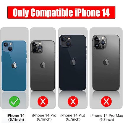 Battery Case for iPhone 14, Full Encircle 10000mAh High Capacity Rechargeable Smart Portable Charger Case Extended Battery Pack for iPhone 14 (6.1 inch) Wireless Charging Case Support Carplay-Black - size: iPhone 14 (6.1 inch)