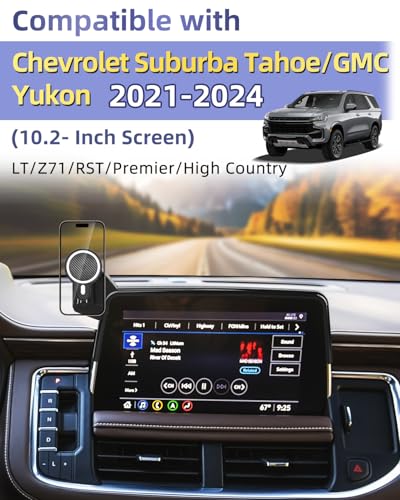 PZK Magnetic Car Phone Mount for 2021-2024 Chevy Tahoe/Suburban/GMC Yukon - color: Magsafe+ Wireless Charger, size: Tahoe/Suburban/GMC Yukon/GMC Yukon XL 2021-2024