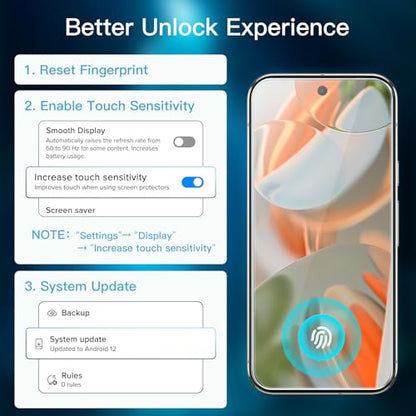 JETech Screen Protector for Google Pixel 9 Pro XL, 2+2 Pack - size: Pixel 9 Pro XL