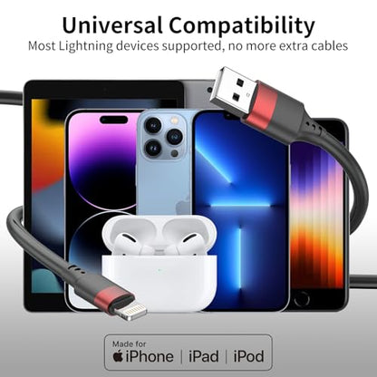 Vienceen 6 Inch iPhone Charger Cord, MFi Certified Short USB to Lightning Cable for Power Bank, 2 Pack Charging Cable 0.5 ft for iPhone 14/13/12, AirPods - size: 0.5 FT