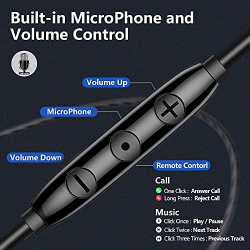 Wired headphones with [4-speaker] noise-cancelling subwoofer 3.5mm earbuds