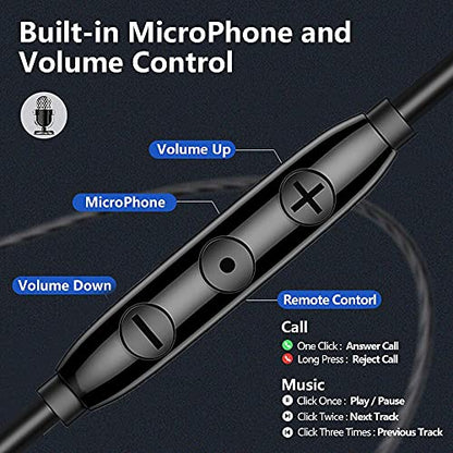 Wired headphones with [4-speaker] noise-cancelling subwoofer 3.5mm earbuds