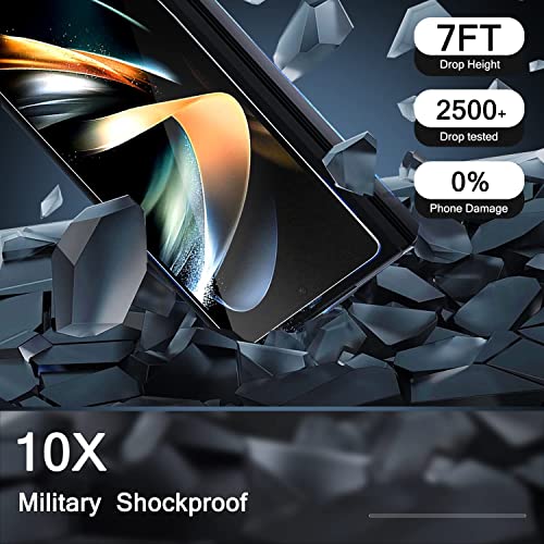 [6 in 1 Tempered Glass Front Screen Protector for Samsung Galaxy Z Fold 5+ Inner Soft TPU Film Shields Big Screen+ Camera Lens Protector [Scratch Resistant] [Bubble Free] - size: 6 in 1