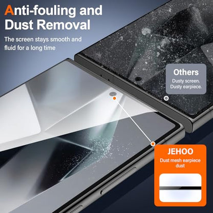 [2 Pack Privacy Screen Protector for Samsung Galaxy S24 Ultra, Ultrasonic Fingerprint Support, Auto-Alignment Frame, Easiest to Installation, Scratch-Resistant, Bubble-Free - size: Galaxy S24 Ultra