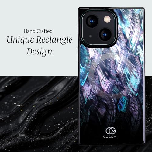COCOMII Rectangle for iPhone 15 Case, Black Real Mother of Pearl | Compatible with MagSafe Wireless Charging, Shockproof 10ft Drop Protection, Camera & Screen Protection, Premium Glossy Finish - color: Black Real Mother of Pearl, size: iPhone 15 (6.1")
