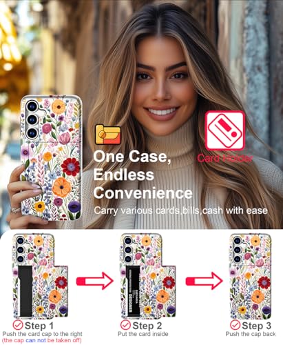 for Samsung Galaxy S24 / S25 Case - Red Nice Floral - color: Red Nice Floral