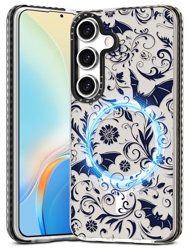 Toycamp for Samsung Galaxy S25 Plus Case - Compatible with MagSafe Women Girls Cute Phone Cover Magnetic with Shockproof Protective Girly Pretty Aesthetic Designer for Samsung S25 Plus Case, Bats - color: Bat, size: for Samsung Galaxy S25 Plus