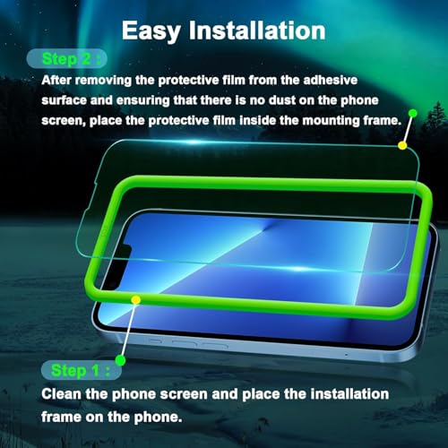 JESOHO Screen Protector for iPhone 12 Mini 5.4 inch, 2 Pack | Blue Light Blocking Tempered Glass Film, Eye Protection, Case Friendly, No Bubble,Easy Installation Kit - size: iPhone 12 Mini (5.4")