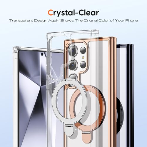 Clear Case for Samsung Galaxy S24 Ultra with Stand 6.8",Clear - color: Clear, size: Samsung Galaxy S24 Ultra