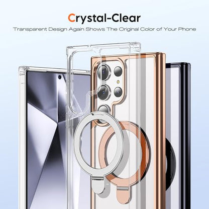 Clear Case for Samsung Galaxy S24 Ultra with Stand 6.8",Clear - color: Clear, size: Samsung Galaxy S24 Ultra