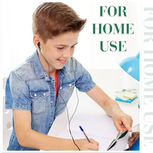 Kanayu 100 Pack Wired Earbuds Bulk for Classroom, No Mic 3.5mm, Green - color: Green