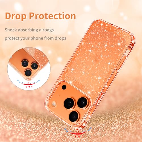 JJGoo Compatible with iPhone 17 Pro Max Case Clear Glitter, Sparkle Soft TPU Transparent Shockproof Women Girls Slim Bling Sparkly Bumper Cover Phone Cases - color: Clear, size: for iPhone 17 Pro Max
