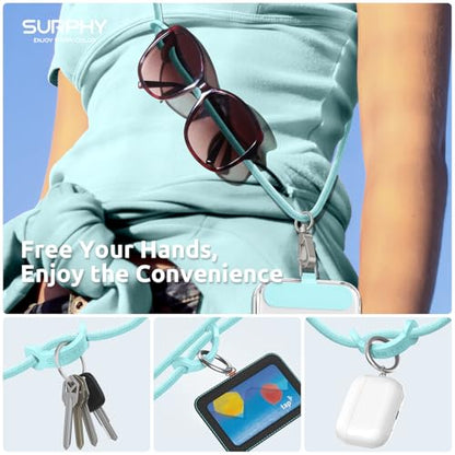 SURPHY Phone Lanyard Crossbody, Phone Strap Crossbody with 2 Tether Tabs - color: Limpet Shell