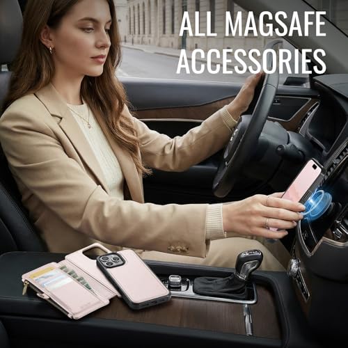 for iPhone 16 Pro - Phone Case Wallet Magnetic, Champagne Gold - color: Champagne Gold, size: iPhone 16 Pro