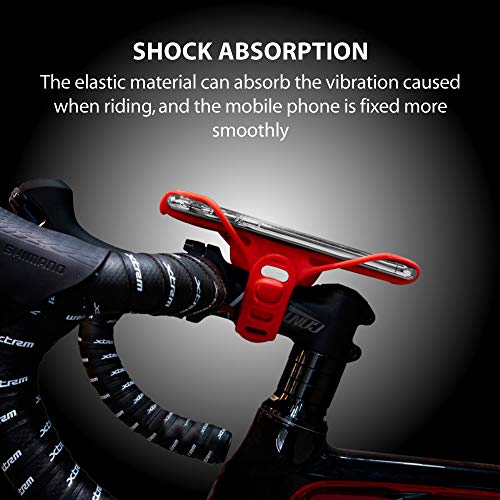 Bone Bike Tie Pro 3, Universal Bike Phone Stem Mount for 5.8"-7.2" Phones - color: Bike Tie Pro 3 - Red