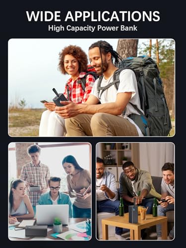 LOHAO Portable Charger Power Bank, PD 30w & QC 3.0 Fast Charging Battery Pack, 70000mah Powerbank 5 Outputs 2 Inputs Compatible with iPhone 17/16/15/14/13/12 and More