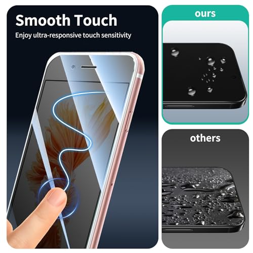 3-Pack Privacy Screen Protector for iPhone 7 Plus/8 Plus, Anti-Spy Tempered Glass Film, Dark Private Black Protection, 9H Hardness, Anti-Scratch, Bubble Free, Case Friendly - color: IP 7 Plus/8 Plus Black 3pcs