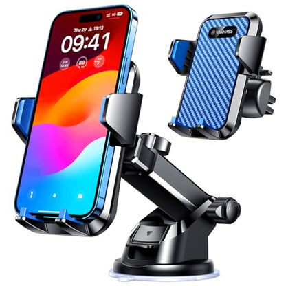 VANMASS【85+LBS Strongest Suction & Military-Grade Ultimate Car Phone Mount - color: Light Blue