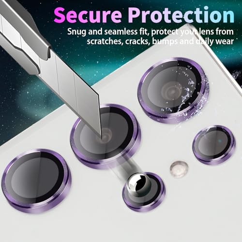 Camera Lens Protector for Samsung Galaxy S24 Ultra, Violet - color: Violet