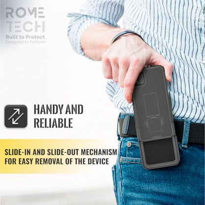 Designed for iPhone 14 Pro Max Case with Belt Clip Holster | Rugged Holster & Protective Phone Case Combo with Anti-Slip Texture - Black - color: Black, style: iPhone 14 Pro Max