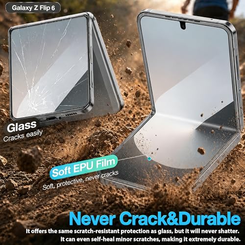 2 Pack for Samsung Galaxy Z Flip 6 / Z Flip 7 FE Screen Protector - size: 6.70 inch
