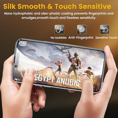 Romkasi 3 Pack Privacy Screen Protector for iPhone 17e 6.3 Inch with 3 Pack Camera Lens Protector, Anti Spy Tempered Glass Film, Anti-Scratch, Touch Sensitive, Case Friendly - color: iPhone 17e