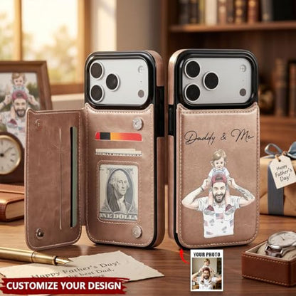 Custom Photo Watercolor for Dad, Husband - Personalized Phone Case Custom Picture Cover Unique Men Birthday Present