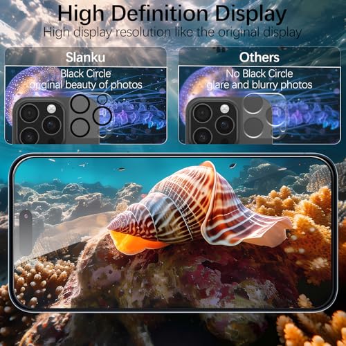 Slanku for iPhone 16 Pro Max Screen Protector Tempered Glass Camera Lens