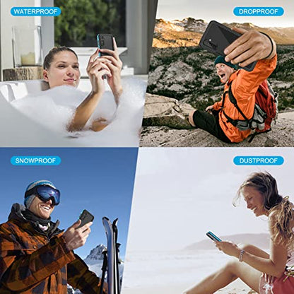 Lanhiem for Samsung Galaxy A14 5G Case, IP68 Waterproof Dustproof, Built-in Screen Protector, Heavy Duty Full Body Protective Phone Case for Galaxy A14 5G, Blue/Clear - color: Blue