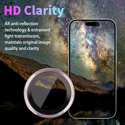 Camera Lens Protector for iPhone 15 Pro/15 Pro Max, Pink - color: Pink